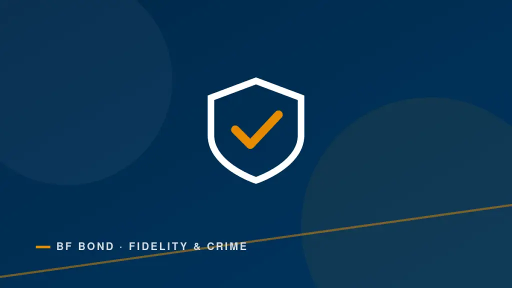 Shield with checkmark - crime insurance and fidelity bonds