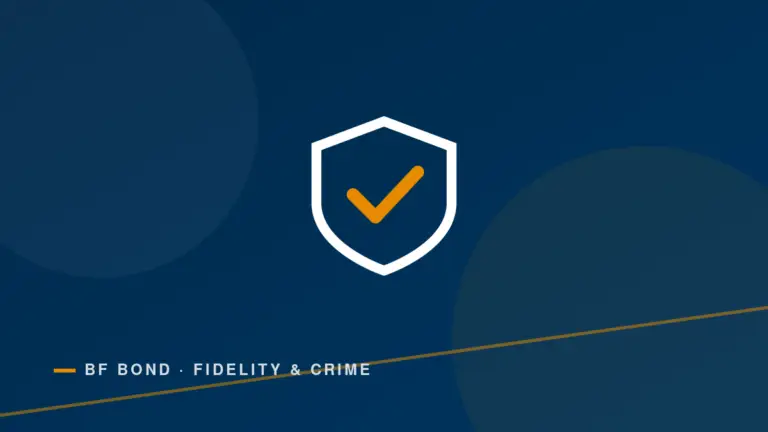 Shield with checkmark - crime insurance and fidelity bonds