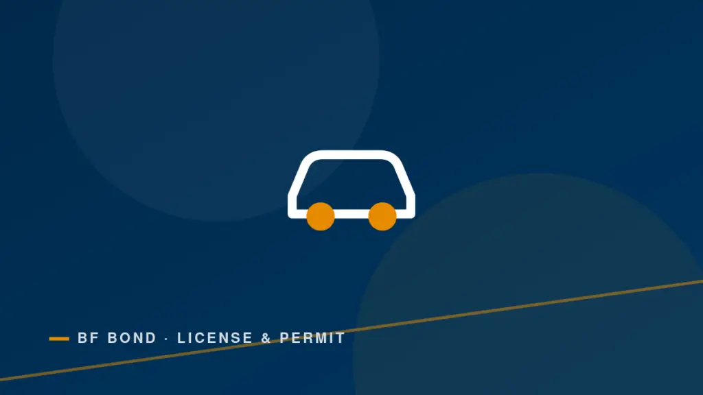 Car icon - motor vehicle dealer bonds